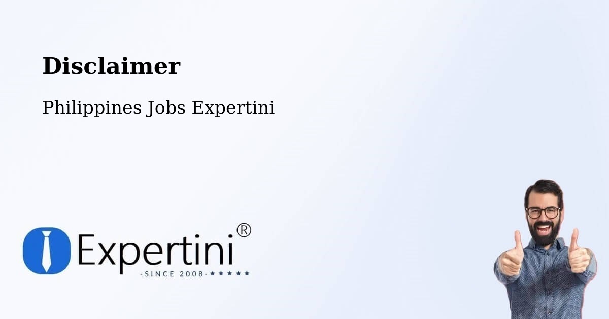 Disclaimer – Pasuquin - Philippines Jobs Expertini