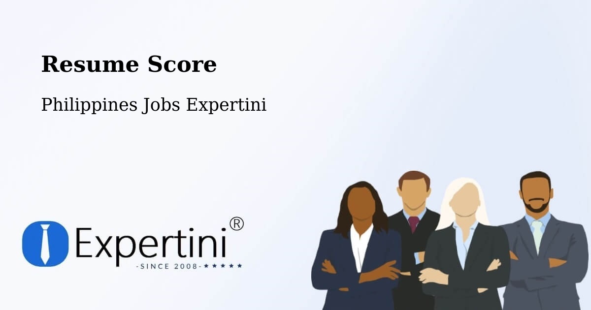 Resume Score & Job Description Match Tool – Pasuquin - Philippines Jobs Expertini